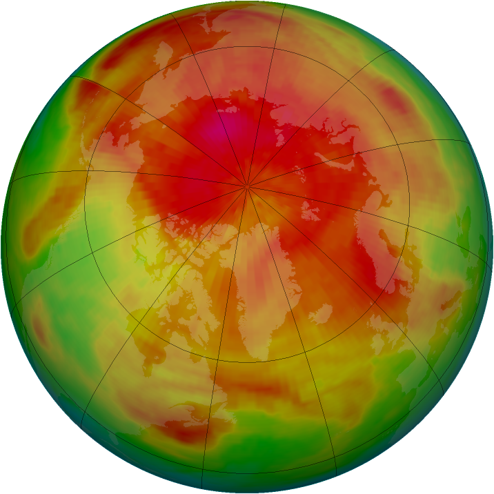 Arctic ozone map for 30 March 1984